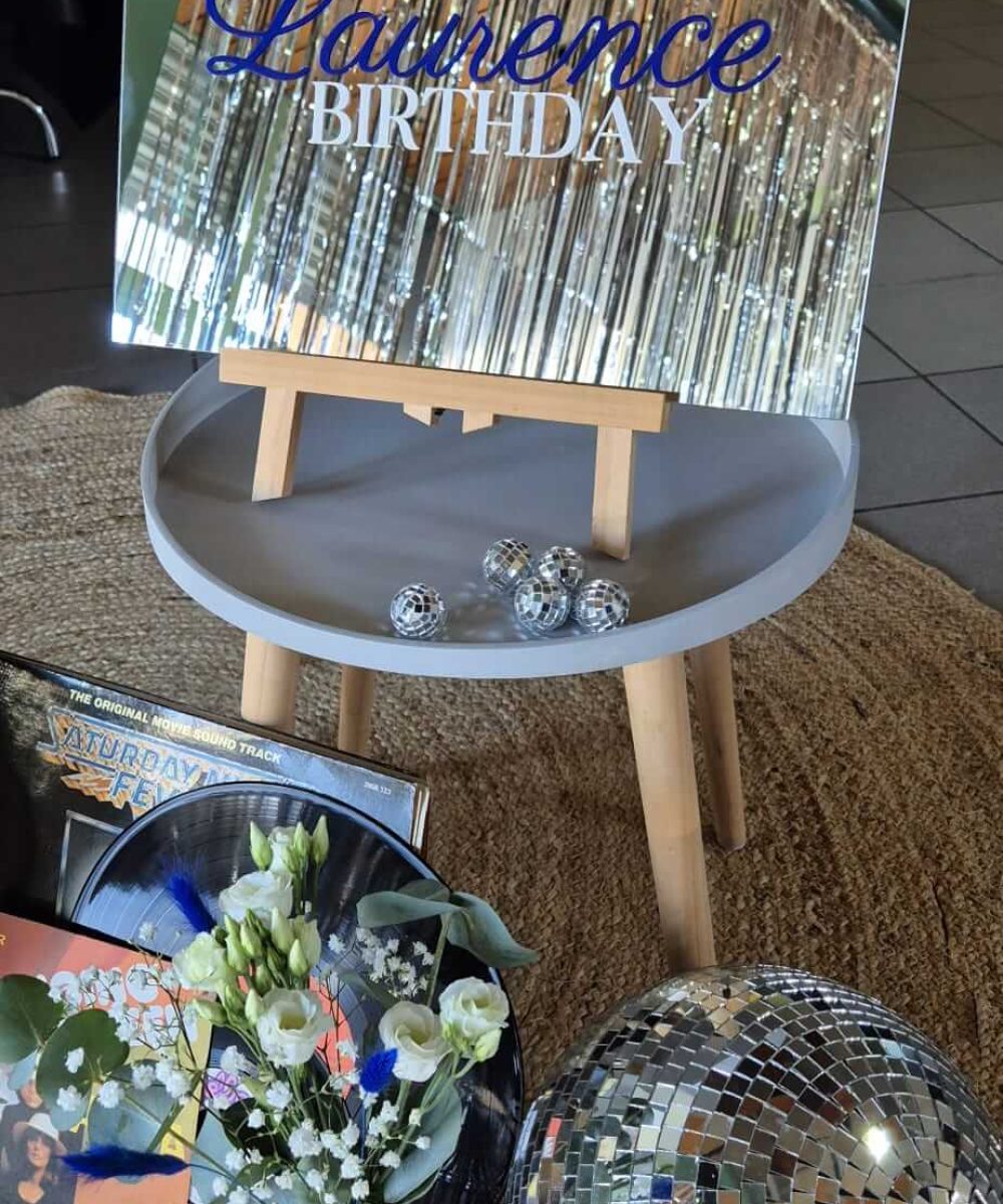 anniversaire-boules à facette