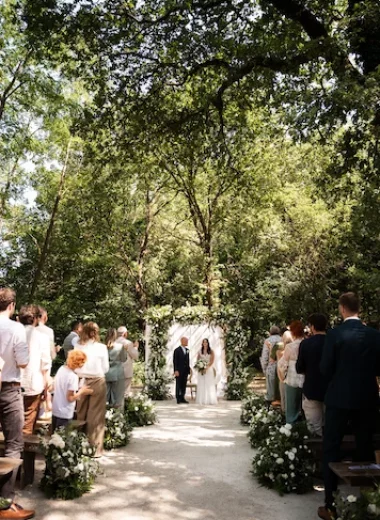 secular ceremony in the shade